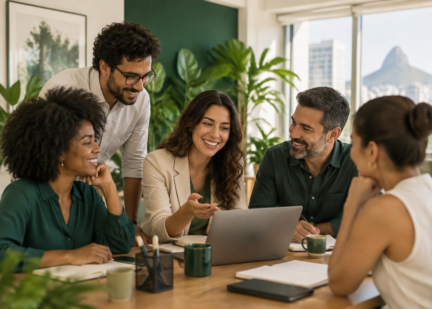 Equipe corporativa em reunião